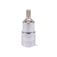 Головка торцева YATO квадрат 1/2 "SPLINE" М8, L= 55 мм [40/240]