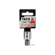 Головка торцева YATO : TORX E11, квадрат 1/2", CrV, DIN 2124 [Блістер] [6/180]