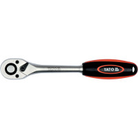 Тріщатка YATO : квадрат 3/8", L= 210 мм, 90Т [6/36]