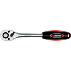 Тріщатка YATO : квадрат 3/8", L= 210 мм, 90Т [6/36]