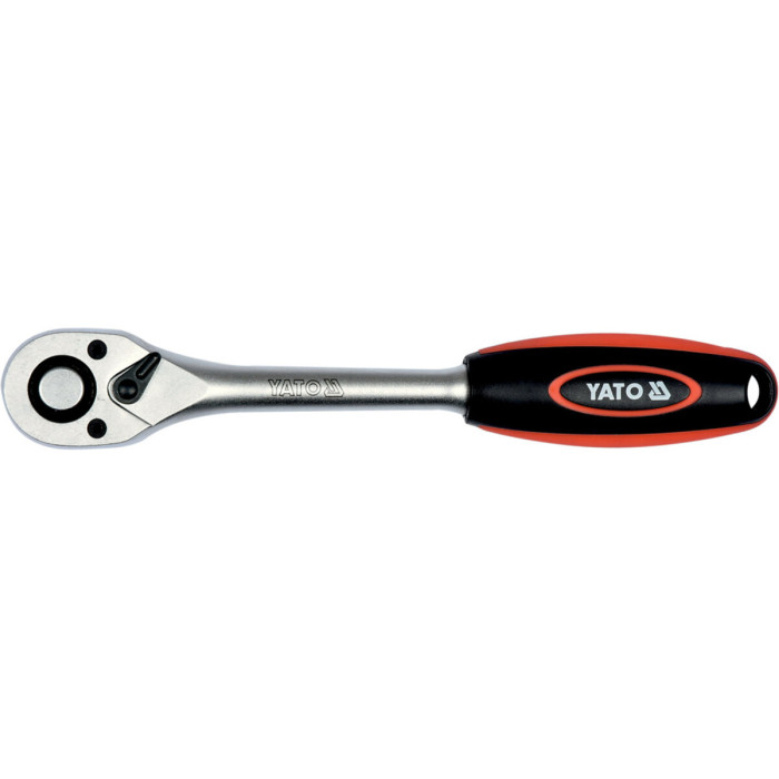 Трещатка YATO: квадрат 3/8", L=210 мм, 90Т [6/36]