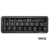 Набір насадок викруткових ударних YATO : TORX T20-T70. квадрат- 1/2". Cr-Mo. 9 Од [10]