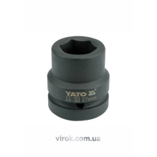 Головка торцева ударна 6-гранна YATO : квадрат 1", М= 29 мм, L= 60 мм [6/24]