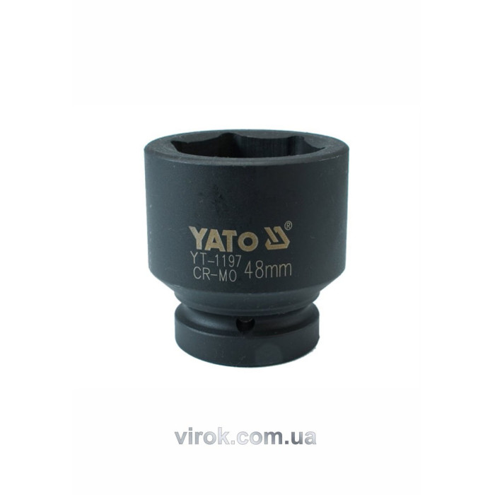Головка торцева ударна 6-гранна YATO : квадрат 1", М= 48 мм, L= 73 мм [2/8]