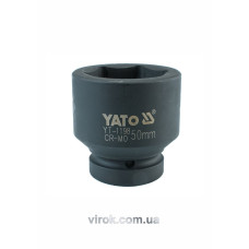 Головка торцева ударна 6-гранна YATO : квадрат 1", М= 50 мм, L= 73 мм [2/8]