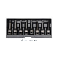 Набір насадок викруткових ударних YATO : RIBE M5-M13. квадрат 1/2". 8 Од. [15]