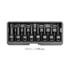 Набір насадок викруткових ударних YATO : TORX T30-T80. квадрат 1/2". 8 Од. [15]