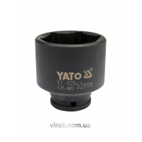 Головка торцевая ударная 6-гранная YATO: для ступиц, квадрат 1/2", М=52 мм, L=72 мм [3/12]