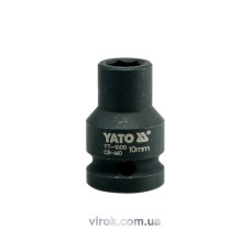 Головка торцева ударна 6-гранна YATO : квадрат 1/2", М= 10 мм, L= 39 мм [60/240]