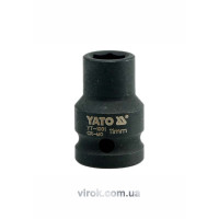 Головка торцева ударна 6-гранна YATO : квадрат 1/2", М= 11 мм, L= 39 мм [60/240]