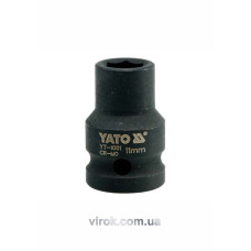 Головка торцева ударна 6-гранна YATO : квадрат 1/2", М= 11 мм, L= 39 мм [60/240]