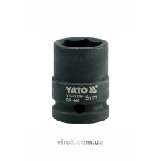 Головка торцева ударна 6-гранна YATO : квадрат 1/2", М= 19 мм, L= 39 мм [40/160]