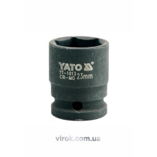 Головка торцева ударна 6-гранна YATO : квадрат 1/2", М= 23 мм, L= 39 мм [30/120]