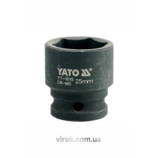 Головка торцева ударна 6-гранна YATO : квадрат 1/2", М= 25 мм, L= 43 мм [30/120]