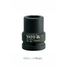 Головка торцева ударна 6-гранна YATO : квадрат 3/4", М= 19 мм, L= 50 мм [16/64]
