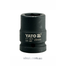 Головка торцева ударна 6-гранна YATO : квадрат 3/4", М= 21 мм, L= 50 мм [16/64]