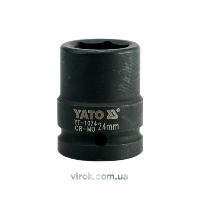 Головка торцева ударна 6-гранна YATO : квадрат 3/4", М= 24 мм, L= 50 мм [16/64]