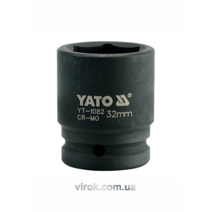 Головка торцева ударна 6-гранна YATO : квадрат 3/4", М= 32 мм, L= 56 мм [12/48]