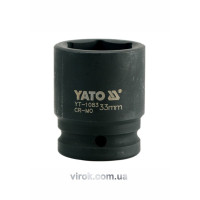 Головка торцева ударна 6-гранна YATO : квадрат 3/4", М= 33 мм, L= 56 мм [8/32]