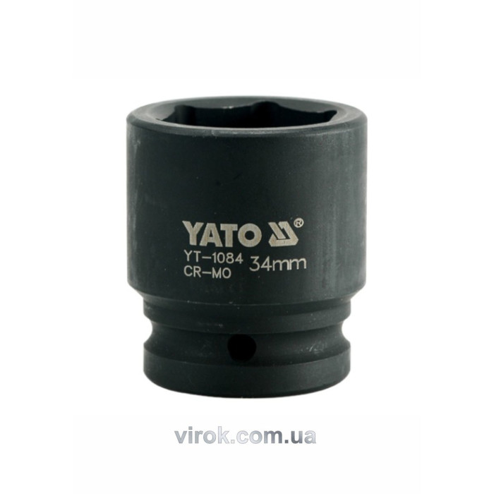 Головка торцева ударна 6-гранна YATO : квадрат 3/4", М= 34 мм, L= 56 мм [8/32]