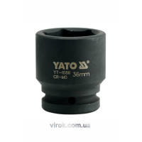 Головка торцева ударна 6-гранна YATO : квадрат 3/4", М= 36 мм, L= 56 мм [6/24]