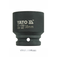 Головка торцевая ударная 6-гранная YATO: квадрат 3/4", М=38 мм, L=57 мм [6/24]