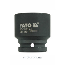 Головка торцевая ударная 6-гранная YATO: квадрат 3/4", М=38 мм, L=57 мм [6/24]
