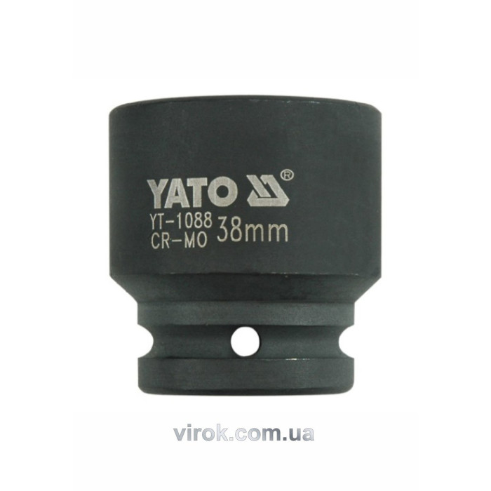 Головка торцева ударна 6-гранна YATO : квадрат 3/4", М= 38 мм, L= 57 мм [6/24]