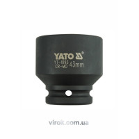 Головка торцевая ударная 6-гранная YATO: квадрат 3/4", М=43 мм, L=57 мм [4/16]