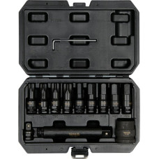 Набір насадок викруткових ударних YATO : TORX/HEX до квадратів 1/2", 3/4", 12 елем.. [5]