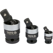 Удлинители карданные ударные YATO: квадраты - 1/2", 3/8", 1/4", 3 шт [5/20]