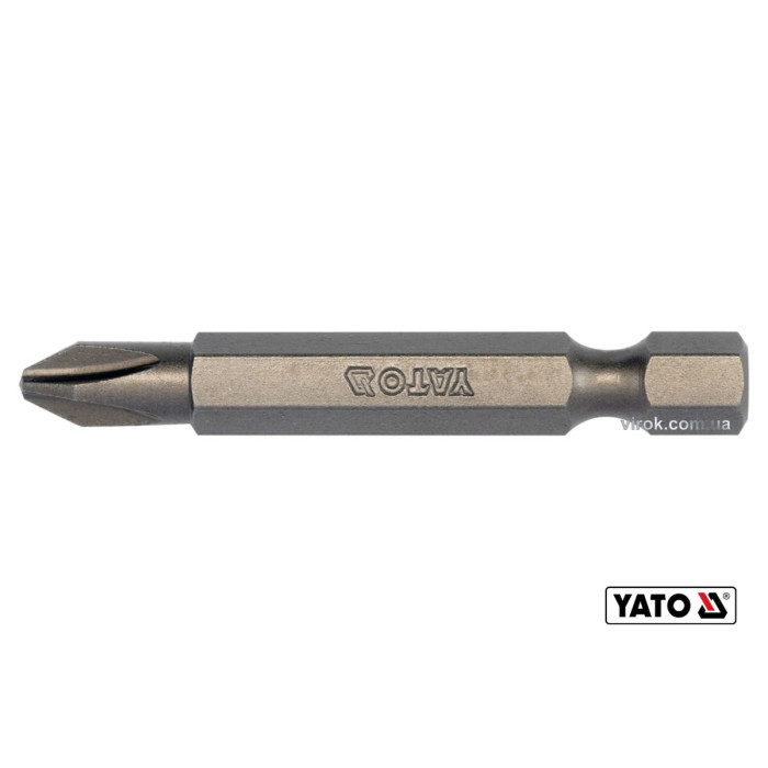 Насадка викруткова YATO : "Philips" PH2 x 50 мм. HEX 1/4". 10 (Уп/Шт.) [20/100]