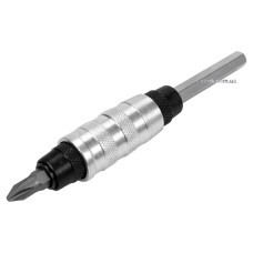 Держатель-адаптер магнитный подвижной YATO: HEX - 1/4", L= 100 мм, под углом 15&deg;, CrV(DW)