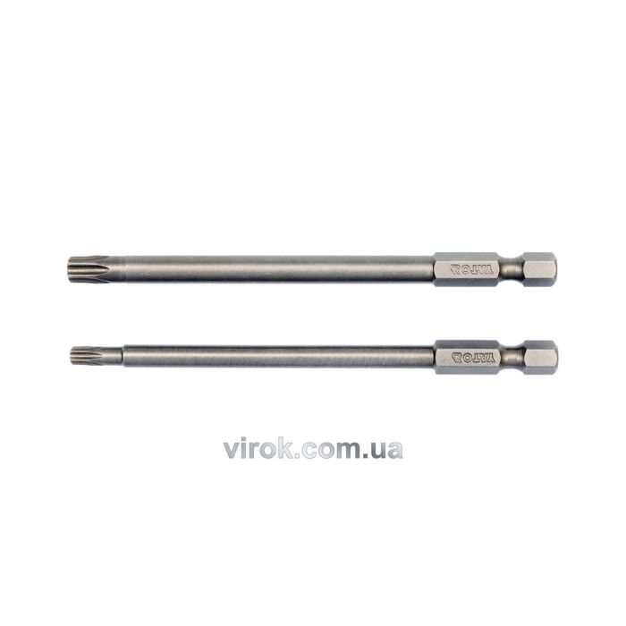 Набір насадок викруткових YATO : "TORX SECURITY" T20/T30, квадрат 1/4", L=100мм. 2 шт. [25/100]