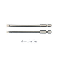 Насадка викруткова YATO : шліц SL4 ,SL5 x 100 мм. Набір 2 шт. [25/100]