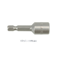 Насадка торцева магнітна 6-гранна YATO : HEX M10 x 48 мм, HEX Ø= 1/4" [Блістер] [100]