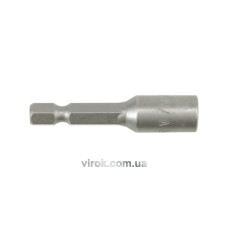 Насадка торцевая 6-гранная магнитная YATO : HEX M7 x 48 мм, HEX &Oslash;= 1/4" [Блистер] [100]