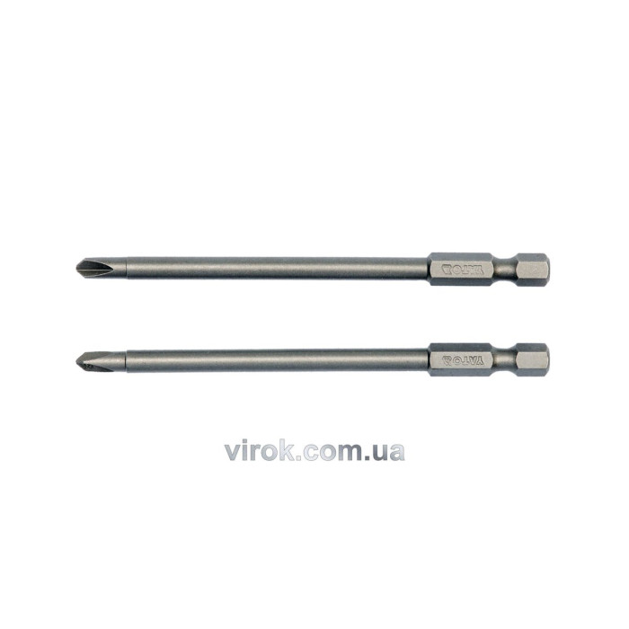 Набір насадок викруткових YATO : "TRI-WING" #1-#3, квадрат 1/4", L= 100 мм. 2 шт. [25/100]