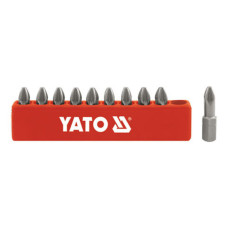 Набор отверточных насадок YATO : "Pozidriv" РZ1 x 25 мм. HEX 1/4" 10 шт. [25/200]
