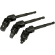 Тримачі-адаптери торц головок шар YATO: з 6-гран.- 1/4" до квадр-1/4",3/8",1/2", L= 125мм, Cr-V, 3шт
