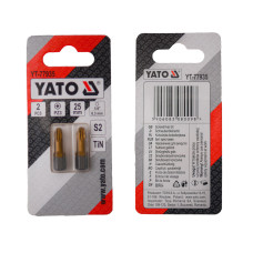 Отверточная насадка YATO PZ3 х 25 мм. HEX 1/4", покрытая титаном, 2 шт.