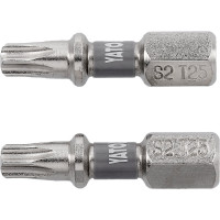 Отверточная насадка YATO TORX T25 х 25 мм. HEX 1/4", покрытая никелем, 2 шт.[10]