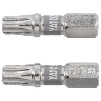 Отверточная насадка YATO TORX T30 х 25 мм. HEX 1/4", покрытая никелем, 2 шт.[10]
