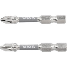 Насадка викруткова YATO PZ2 х 50мм. HEX 1/4", покрита нікелем, 2шт.[10]