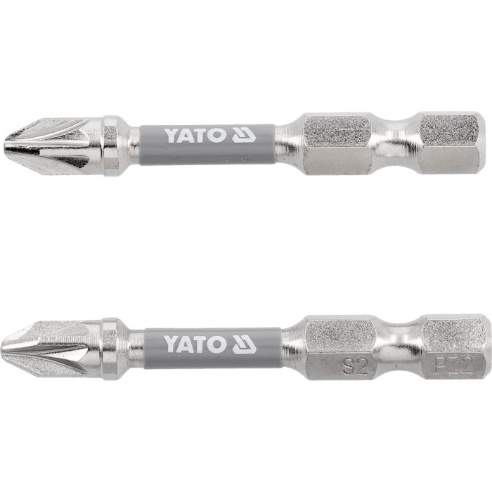 Насадка викруткова YATO PZ2 х 50мм. HEX 1/4", покрита нікелем, 2шт.[10]