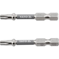 Насадка викруткова YATO TORX T25 х 50 мм. HEX 1/4", покрита нікелем, 2 шт.[10]