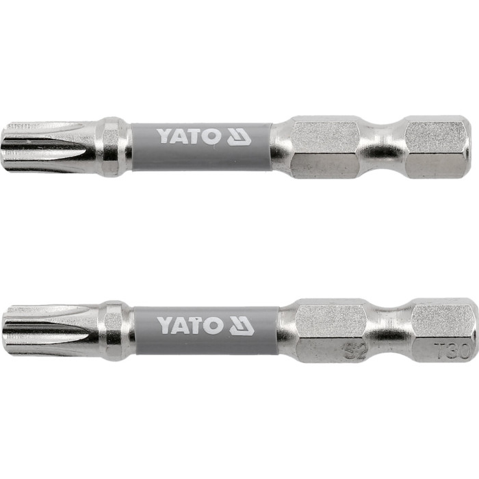 Насадка викруткова YATO TORX T30 х 50 мм. HEX 1/4", покрита нікелем, 2 шт.[10]