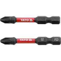 Насадка викруткова ударна YATO PZ2 х 50 мм. HEX 1/4", 2 шт.[10]