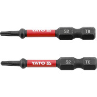 Насадка отверточная ударная YATO TORX T8 х 50 мм. HEX 1/4", 2 шт.[10]