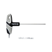Ключ "TORX" YATO: "T" - образный, Т15, двусторонний, L=100 мм [12/240]